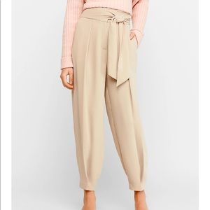 EXPRESS Super High-Waisted Drapey Side Tie Pant
